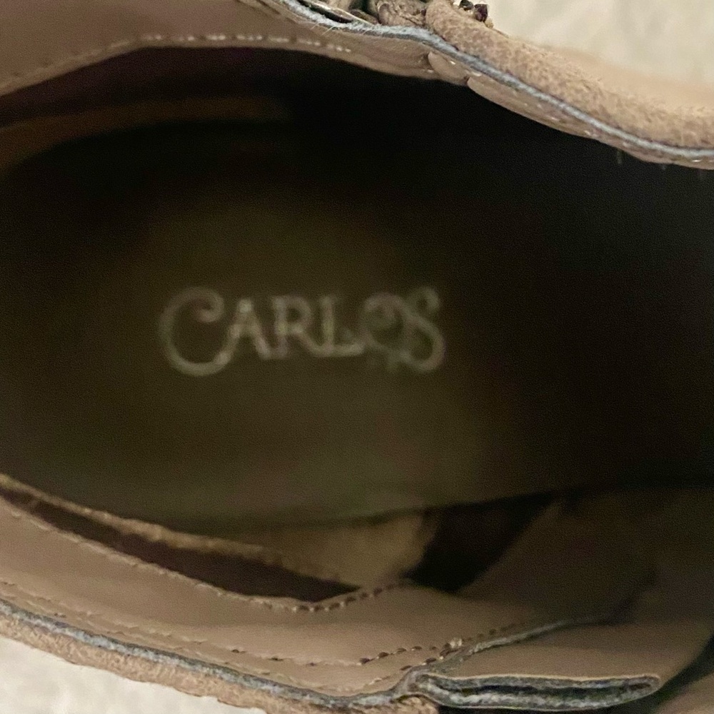Carlos by Carlos Santana Brie Doe/Taupe Booties Women’s Size 8.5M Vegan Side Zip - Picture 7 of 11